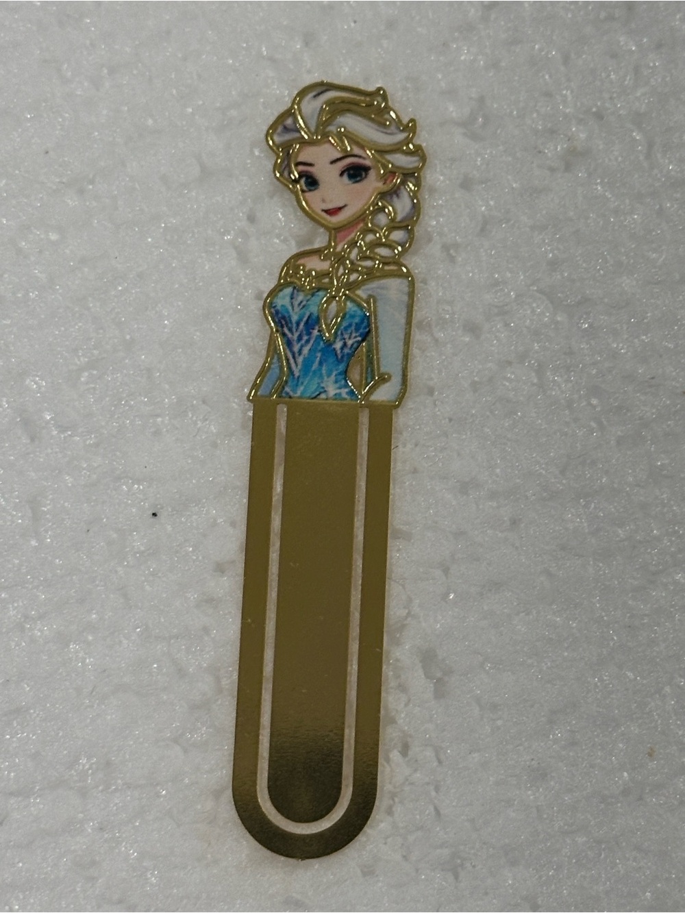 Disney Gold Bookmark with Elsa Character Accent